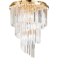 Ideal Lux - Kristalni plafonski luster CARLTON 12xE14/40W/230V preč. 50 cm zlatni